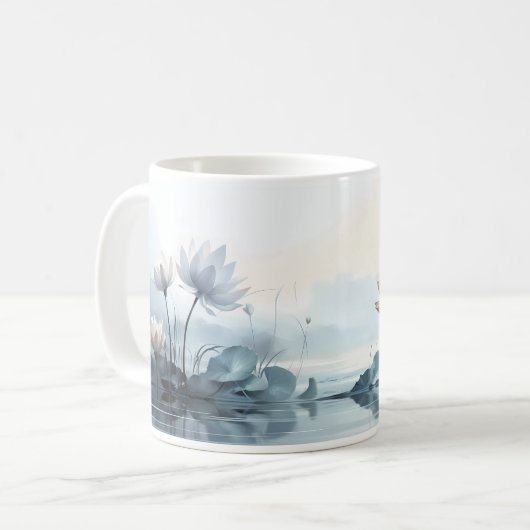Mug Peinture De Fleur De Lotus (Devant gauche)