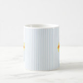 Mug Peinture de fleur de printemps jonquille rayure bl (Centre)