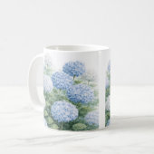 Mug Peinture de Fleur d'Hortensia Bleu (Devant gauche)