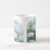 Mug Peinture de Fleur d'Hortensia Bleu (Centre)
