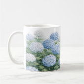 Mug Peinture de Fleur d'Hortensia Bleu (Gauche)