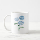 Mug Peinture de Fleur d'Hortensia Bleu (Gauche)