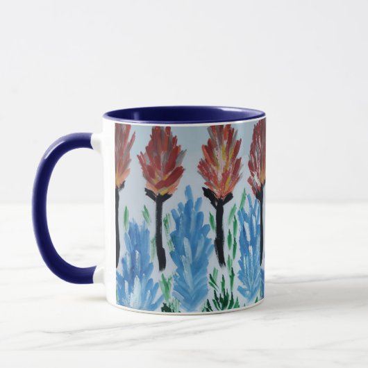 Mug Peinture de fleurs (Gauche)