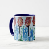 Mug Peinture de fleurs (Devant gauche)