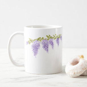 Mug Peinture de fleurs de printemps de glycine violett