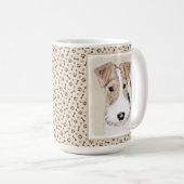 Mug Peinture de Fox Terrier de fil - art original (Devant droit)
