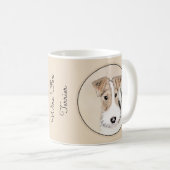 Mug Peinture de Fox Terrier de fil - art original (Devant droit)