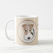 Mug Peinture de Fox Terrier de fil - art original (Gauche)