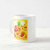 Mug Peinture de fruits exotiques tropicaux. Commandez (Devant gauche)