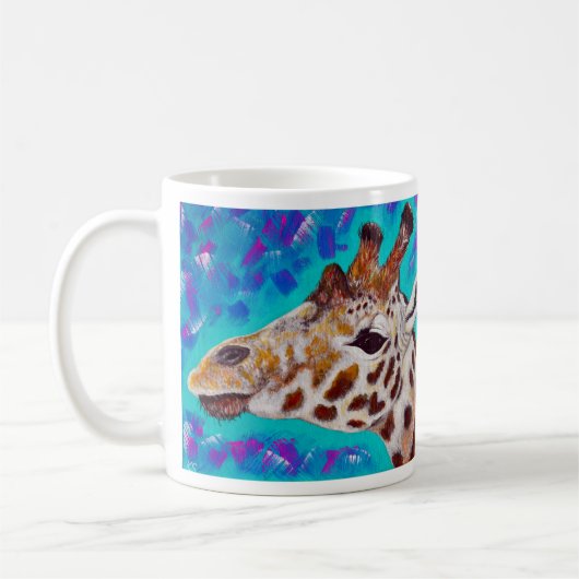 Mug Peinture de girafe colorée (Gauche)