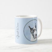Mug Peinture de Great Dane (Arlequin) - Art original d (Devant droit)