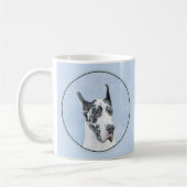 Mug Peinture de Great Dane (Arlequin) - Art original d (Gauche)