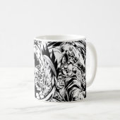 Mug Peinture de groupe de nuit Noir et Blanc (Devant droit)