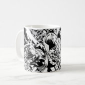 Mug Peinture de groupe de nuit Noir et Blanc (Devant gauche)