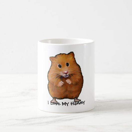 Mug Peinture de HAMSTER, j'aime mon Hammy (Centre)