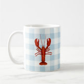 Mug Peinture de homard Nautique Côtier En vichy Motif (Gauche)