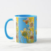 Mug Peinture de jonquille peinte à la main jaune flora (Gauche)