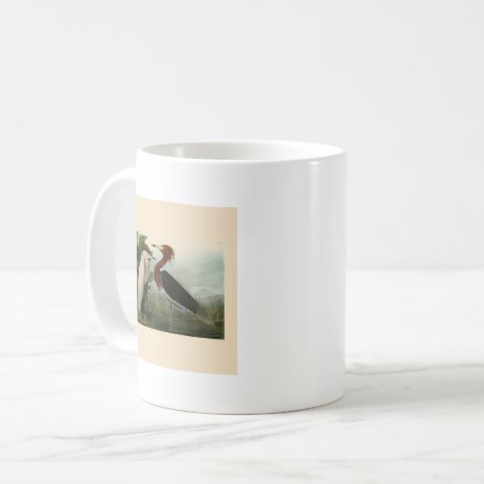Mug Peinture de la faune d'Audubon Heron violet (Devant gauche)
