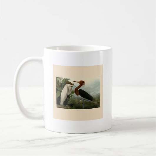 Mug Peinture de la faune d'Audubon Heron violet (Gauche)
