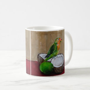 Mug Peinture de la fête tropicale de l'inséparable par