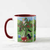 Mug Peinture de Labradors de pommier (Gauche)