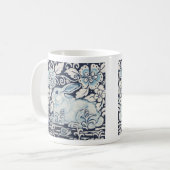 Mug Peinture de lapin bleu et blanc Escargot de bois f (Devant gauche)