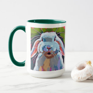 Mug Peinture de lapin de Pâques - Cadeau pour les vaca