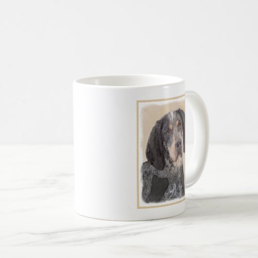 Mug Peinture de linge bluetick - mignon chien original (Devant droit)