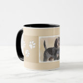 Mug Peinture de linge bluetick - mignon chien original (Devant gauche)