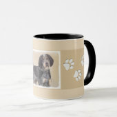 Mug Peinture de linge bluetick - mignon chien original (Devant droit)