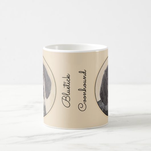 Mug Peinture de linge bluetick - mignon chien original (Centre)