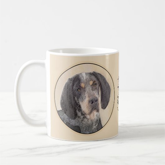 Mug Peinture de linge bluetick - mignon chien original (Gauche)