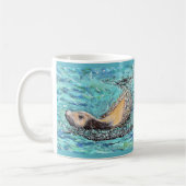 Mug Peinture de lion de mer (Gauche)