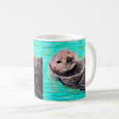 Mug Peinture de loutre de mer (Devant droit)