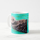 Mug Peinture de loutre de mer (Devant gauche)