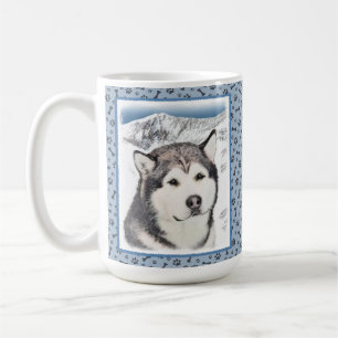 Mug Peinture de malamut en Alaska - jolie art original