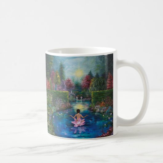 Mug Peinture de nature - dame de jardin de lotus (Droite)