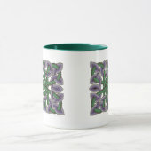 Mug Peinture de noeud celtique écossaise en violet et  (Centre)
