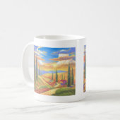 Mug Peinture de paysage de la Toscane - multi (Devant gauche)