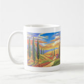 Mug Peinture de paysage de la Toscane - multi (Gauche)