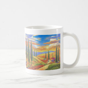 Mug Peinture de paysage de la Toscane - multi