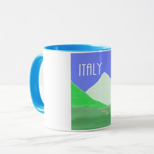 Mug peinture de paysage italie (Devant gauche)