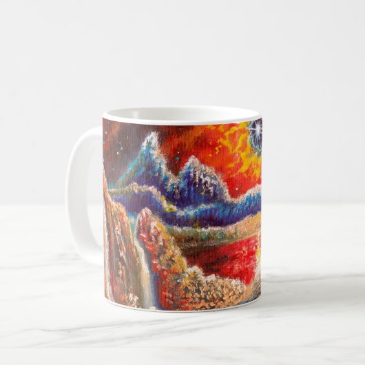 Mug Peinture de paysage Wi-Fi Sci (Devant gauche)