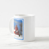Mug Peinture de phare rouge - Art original (Devant gauche)