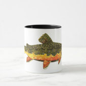 Mug Peinture de poisson à l'omble de fontaine (Centre)