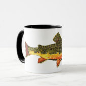 Mug Peinture de poisson à l'omble de fontaine (Devant gauche)