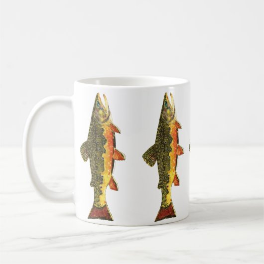 Mug Peinture de poisson à l'omble de fontaine (Gauche)