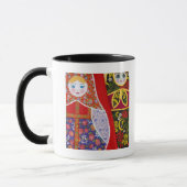 Mug Peinture de poupée de Matryoshka de Russe (Gauche)