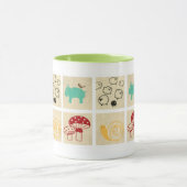 Mug Peinture de quatre blocs de bois pour enfants (Centre)