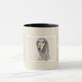 Mug Peinture de Saluki (faon) - art original mignon de (Centre)
